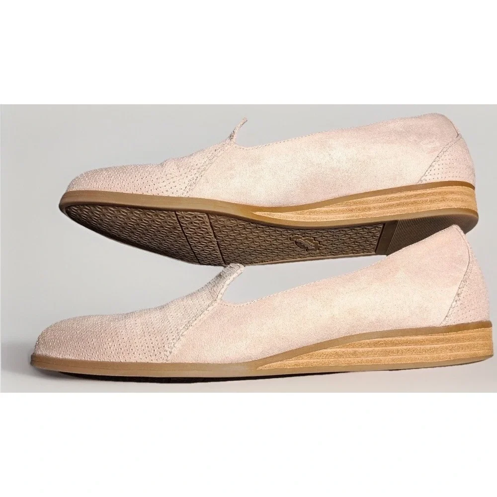 Dr. Scholls Dawned Womens 6.5 Blush Pink Perforated Memory Foam Loafers Flats